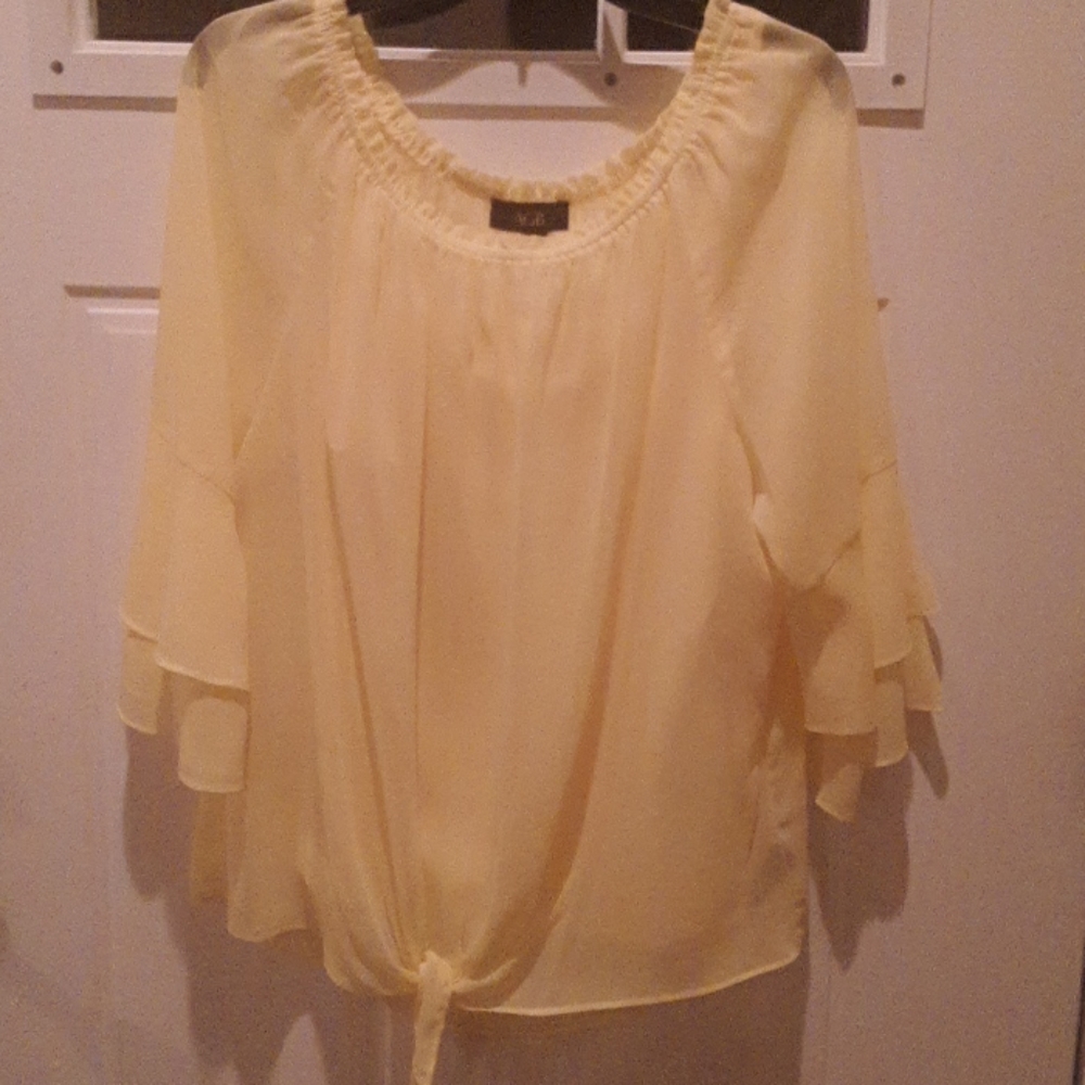 AGB BRAND / MISSES BLOUSE / SIZE XLARGE / YELLOW